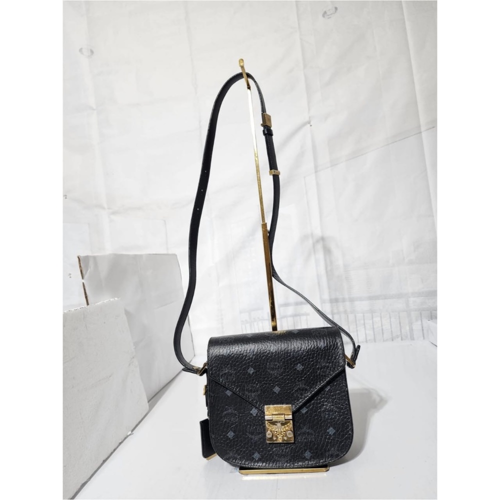 Authentic MCM Visetos Small Patricia Crossbody/Shoulder Bag Black
